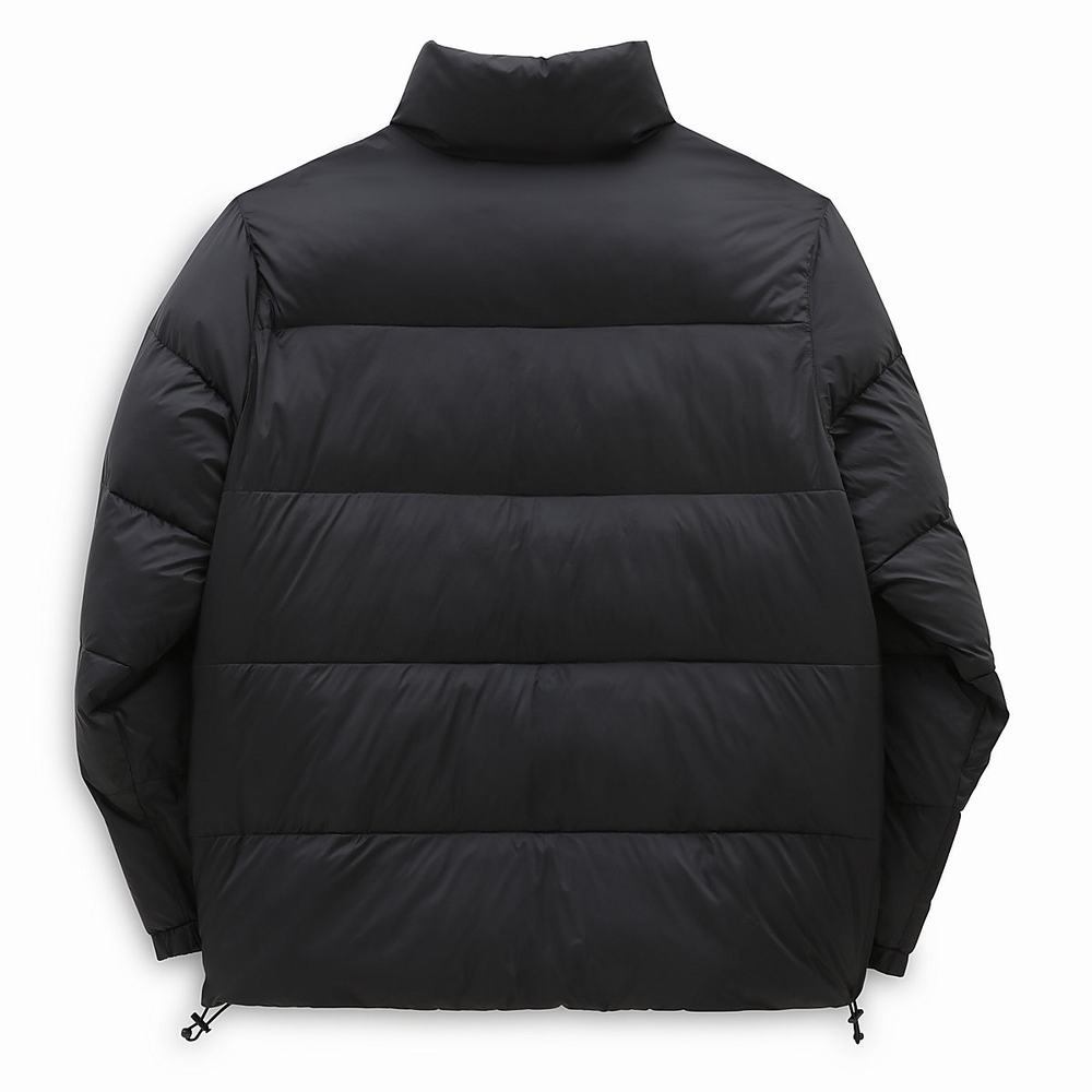 Men's Vans No Hood Puffer Jackets Black | USA30782