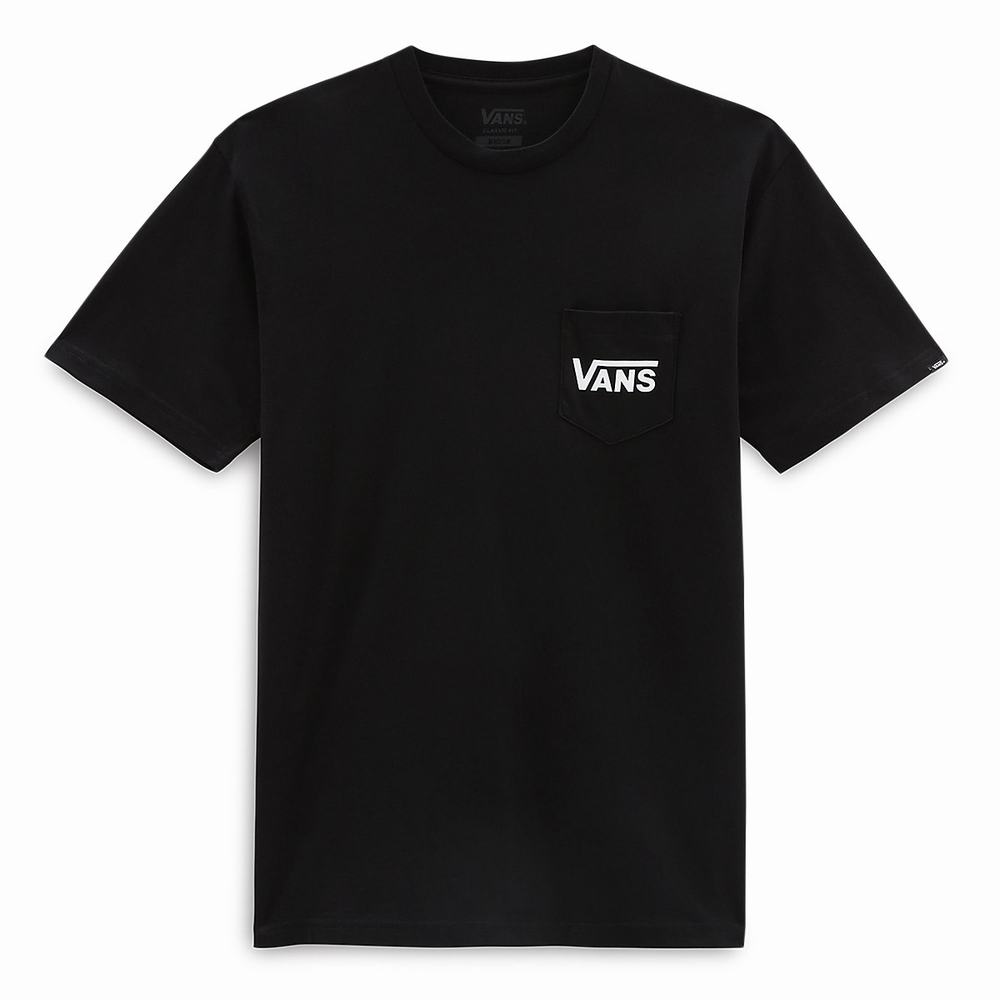 Men's Vans OTW Classic Back T Shirts Black | USA23845