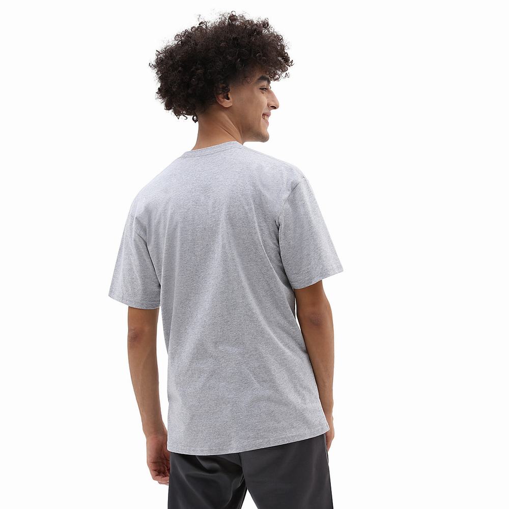 Men's Vans OTW Classic Front T Shirts Grey | USA78259