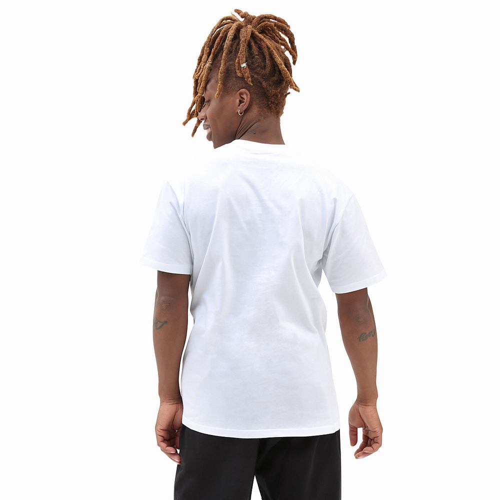 Men's Vans OTW Classic Front T Shirts White | USA16924