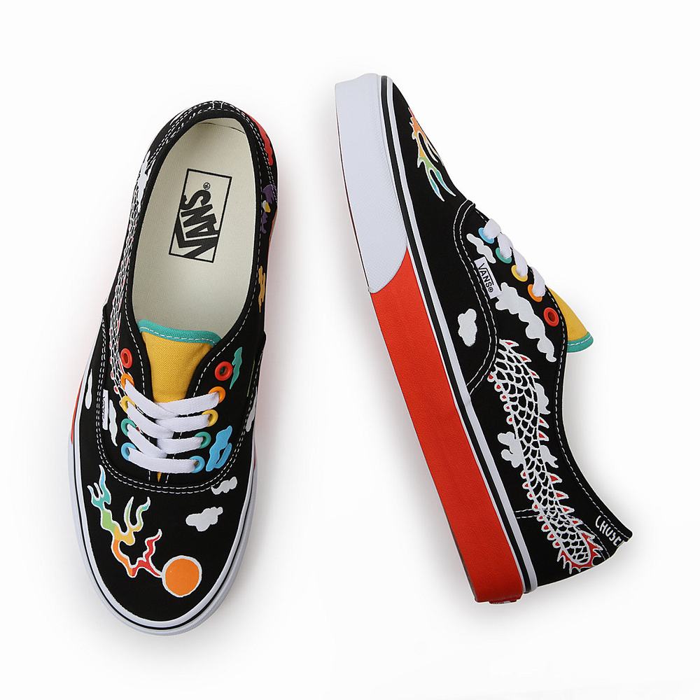 Men's Vans OTW Gallery Authentic Sneakers Black / Multicolor | USA61072