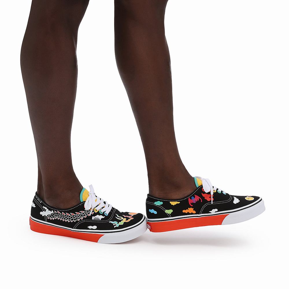 Men's Vans OTW Gallery Authentic Sneakers Black / Multicolor | USA61072