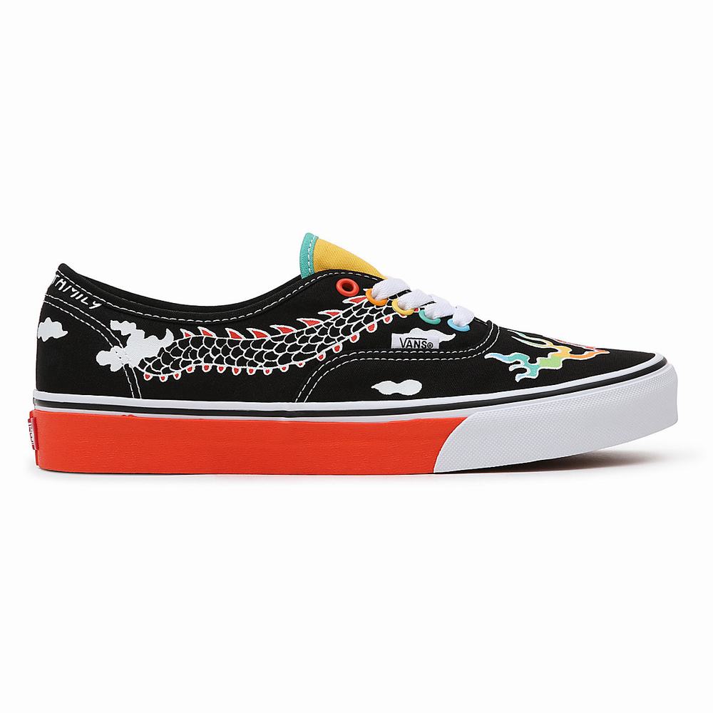 Men's Vans OTW Gallery Authentic Sneakers Black / Multicolor | USA61072