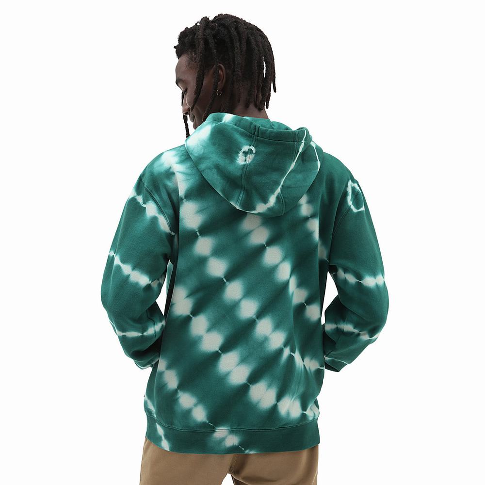 Men's Vans OTW Graphic Tie Dye Hoodie Green | USA07463