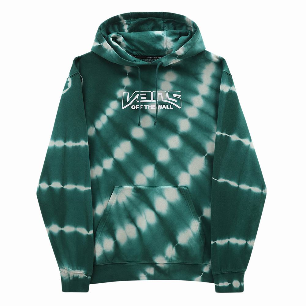 Men's Vans OTW Graphic Tie Dye Hoodie Green | USA07463