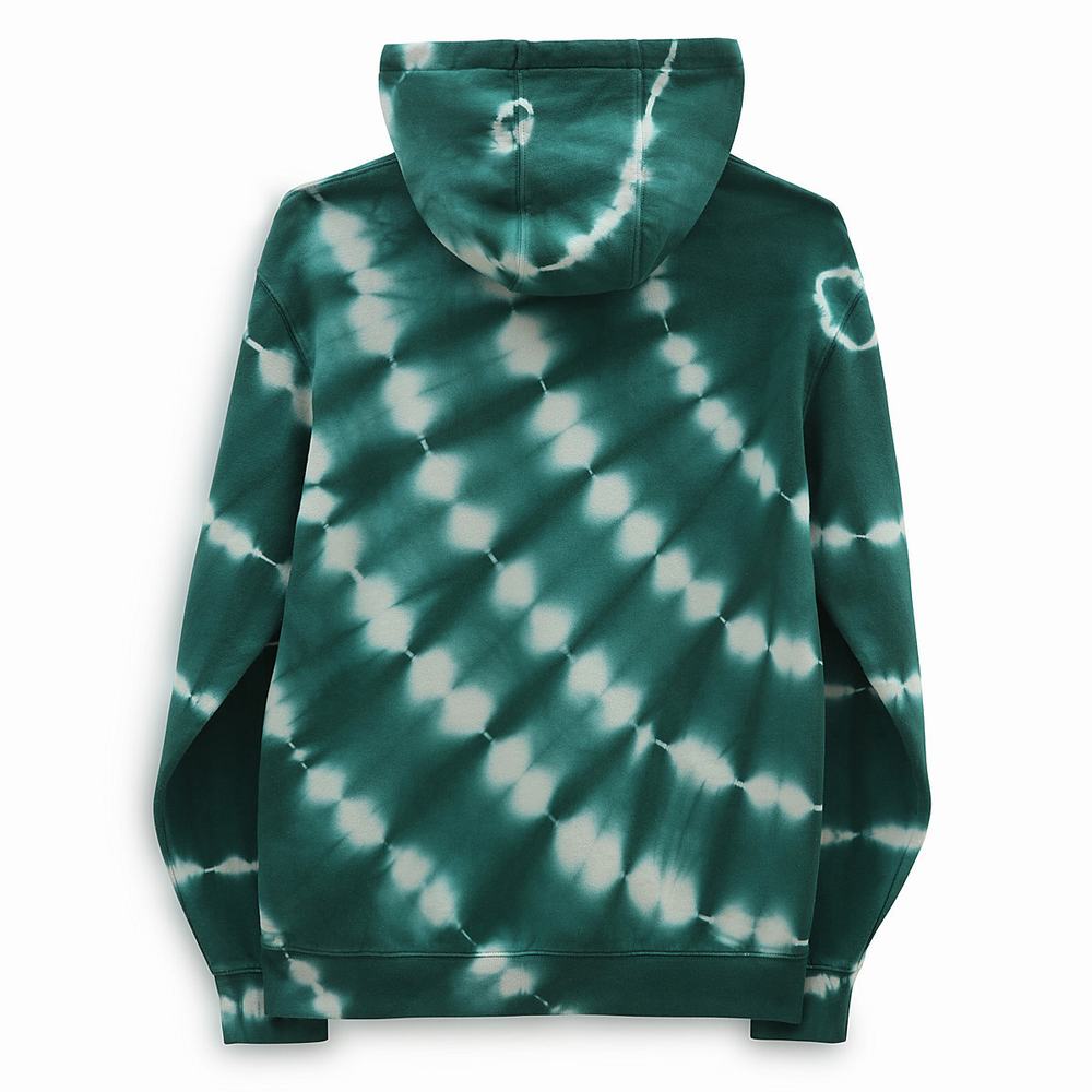 Men's Vans OTW Graphic Tie Dye Hoodie Green | USA07463