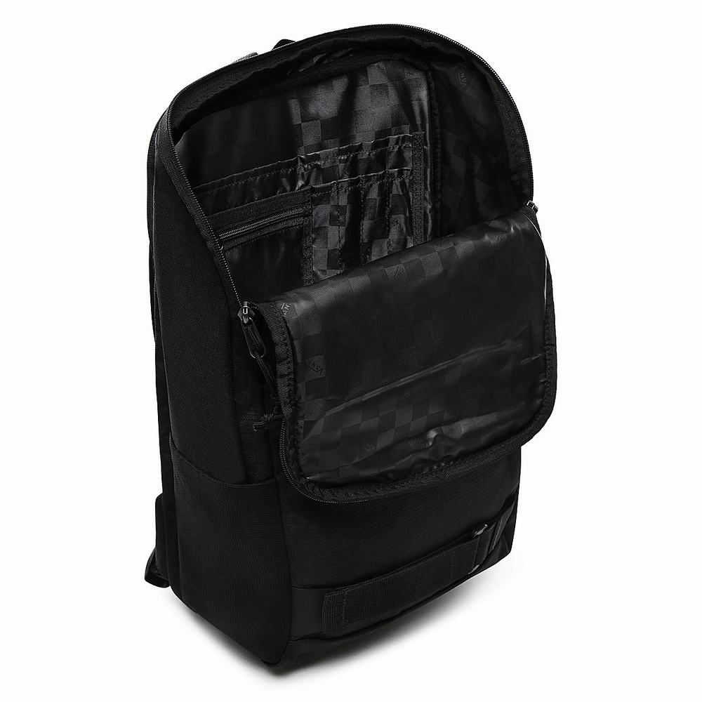 Men's Vans Obstacle Skatepack Backpacks Black | USA04372