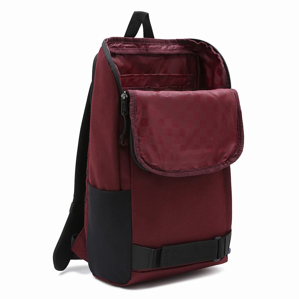 Men's Vans Obstacle Skatepack Backpacks Red | USA50742