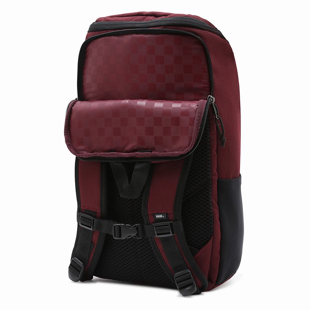 Men's Vans Obstacle Skatepack Backpacks Red | USA50742