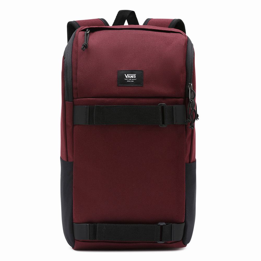 Men\'s Vans Obstacle Skatepack Backpacks Red | USA50742