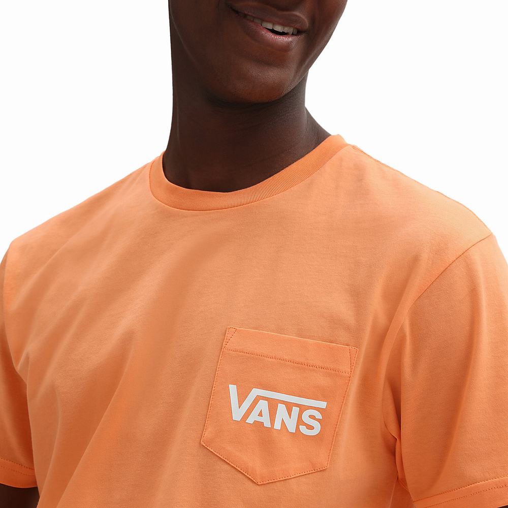 Men's Vans Off The Wall Classic T Shirts Orange | USA07852