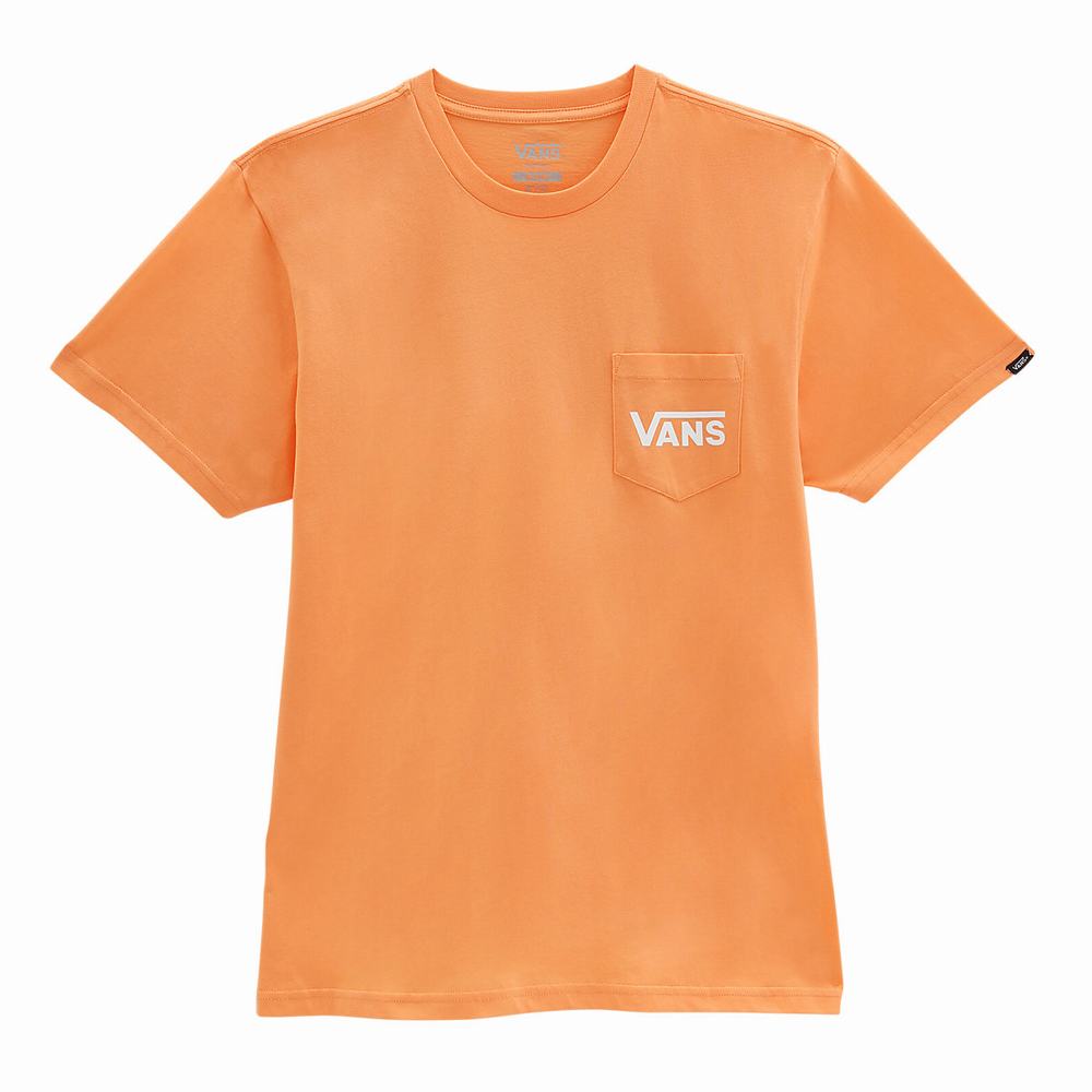 Men's Vans Off The Wall Classic T Shirts Orange | USA07852