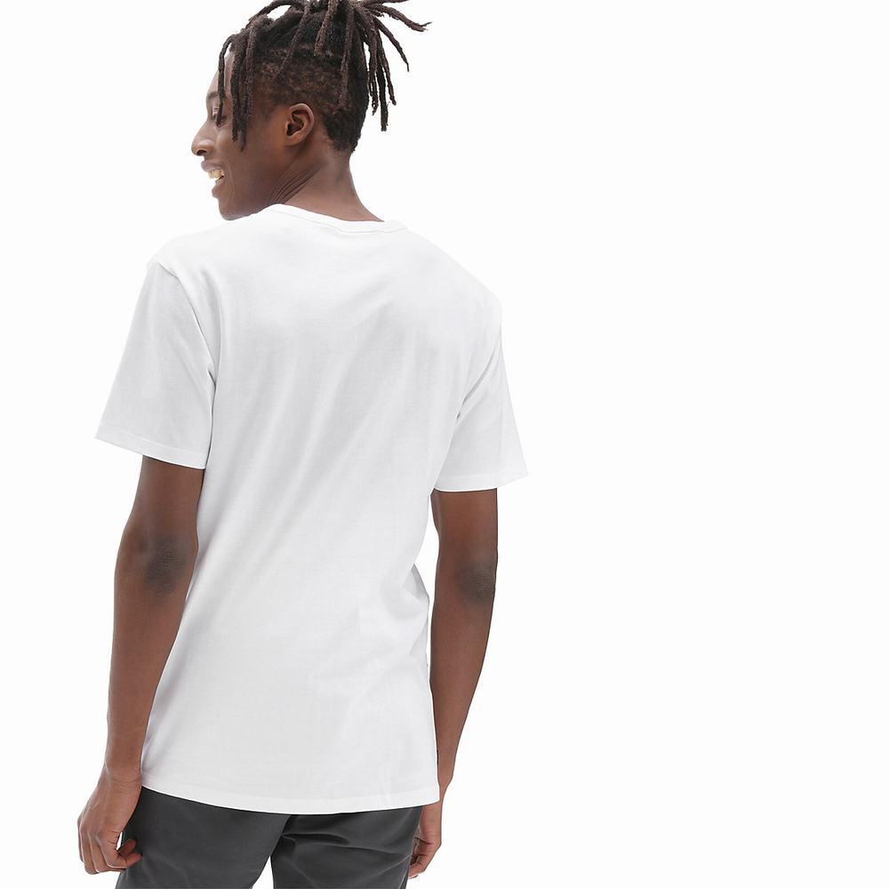 Men's Vans Off The Wall Classic T Shirts White | USA47510