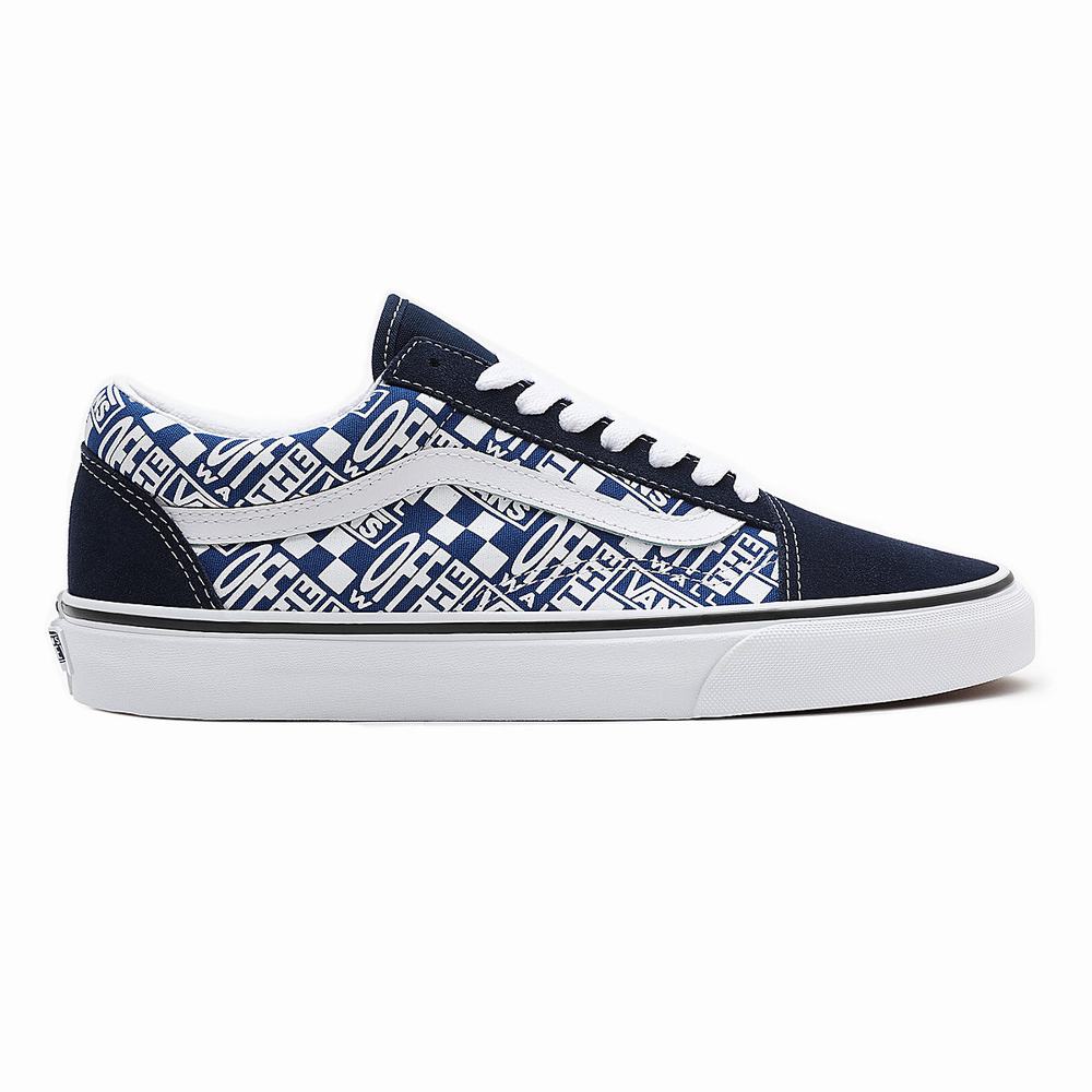 Men's Vans Off The Wall Old Skool Sneakers Blue / Navy | USA65314