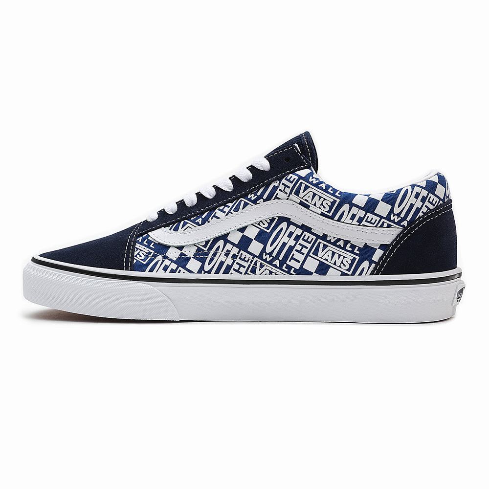 Men's Vans Off The Wall Old Skool Sneakers Blue / Navy | USA65314