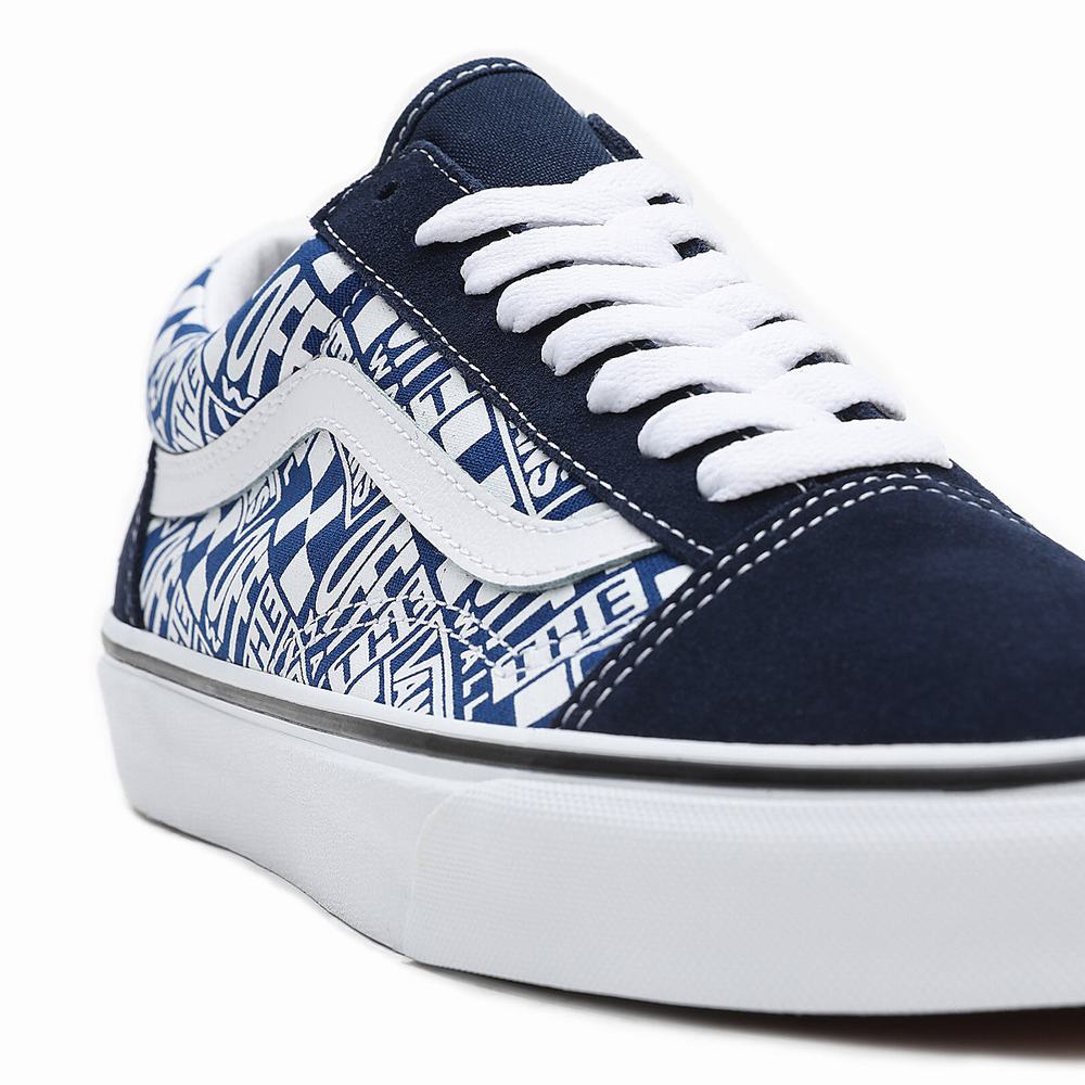 Men's Vans Off The Wall Old Skool Sneakers Blue / Navy | USA65314