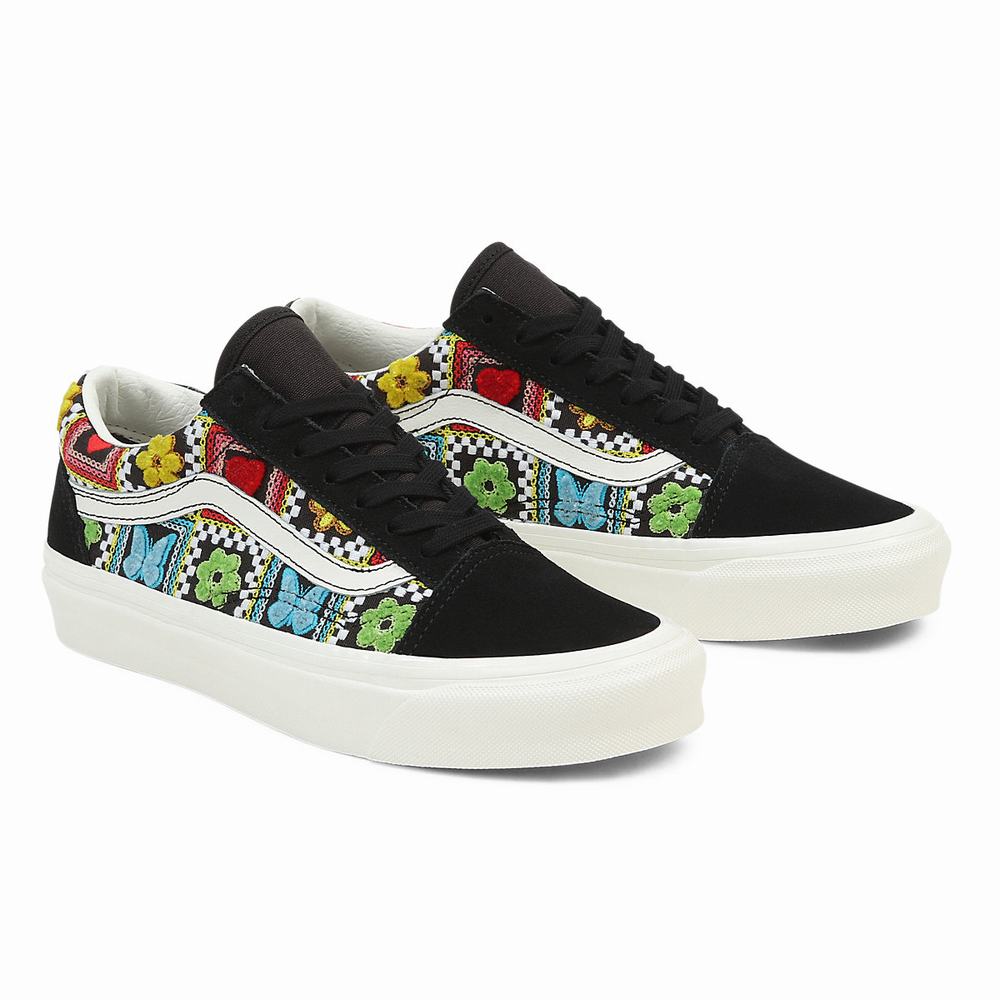 Men\'s Vans Old Skool 36 DX Sneakers Black / Multicolor | USA07619