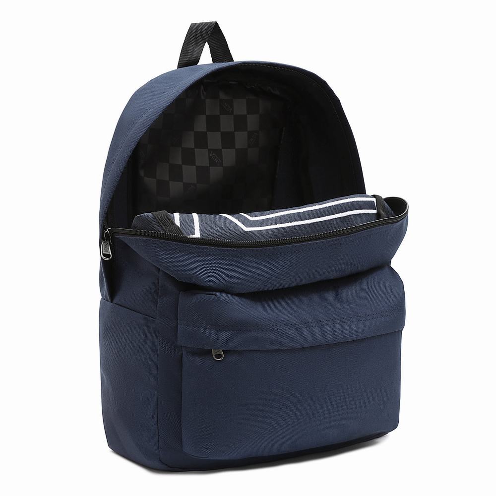 Men's Vans Old Skool Drop V Backpacks Blue | USA35274