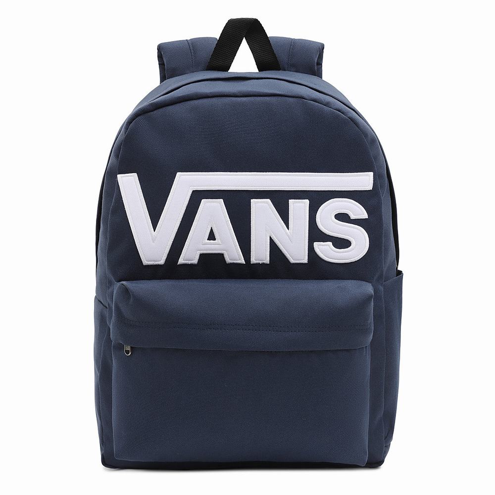 Men\'s Vans Old Skool Drop V Backpacks Blue | USA35274