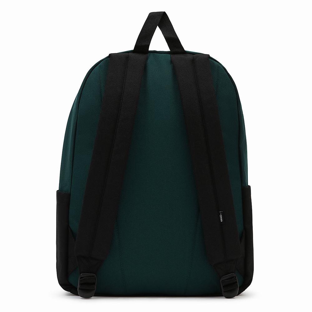 Men's Vans Old Skool H2O Backpacks Black / Green | USA18379