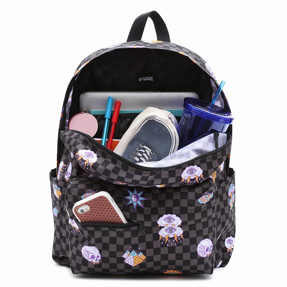 Men's Vans Old Skool H2O Backpacks Black | USA59482