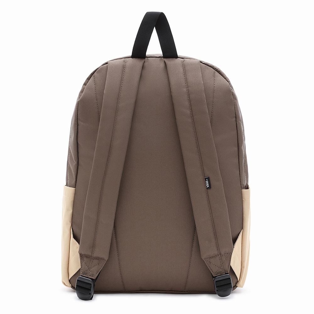 Men's Vans Old Skool H2O Backpacks Brown | USA26035