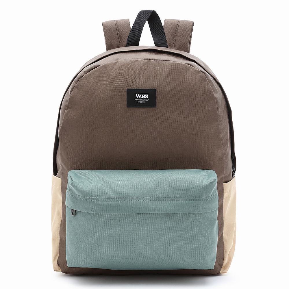 Men\'s Vans Old Skool H2O Backpacks Brown | USA26035