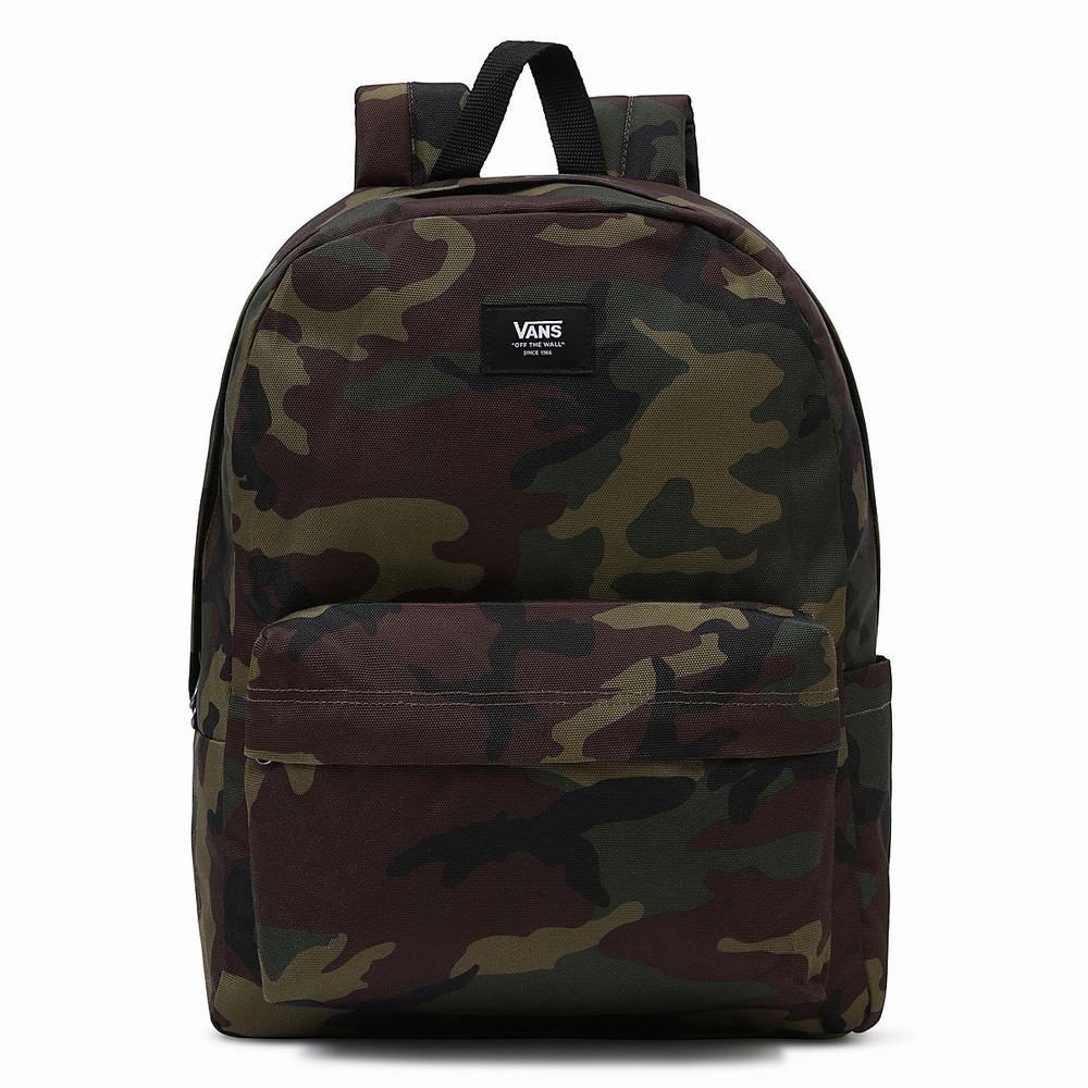 Men\'s Vans Old Skool IIII Backpacks Green / Brown | USA18345