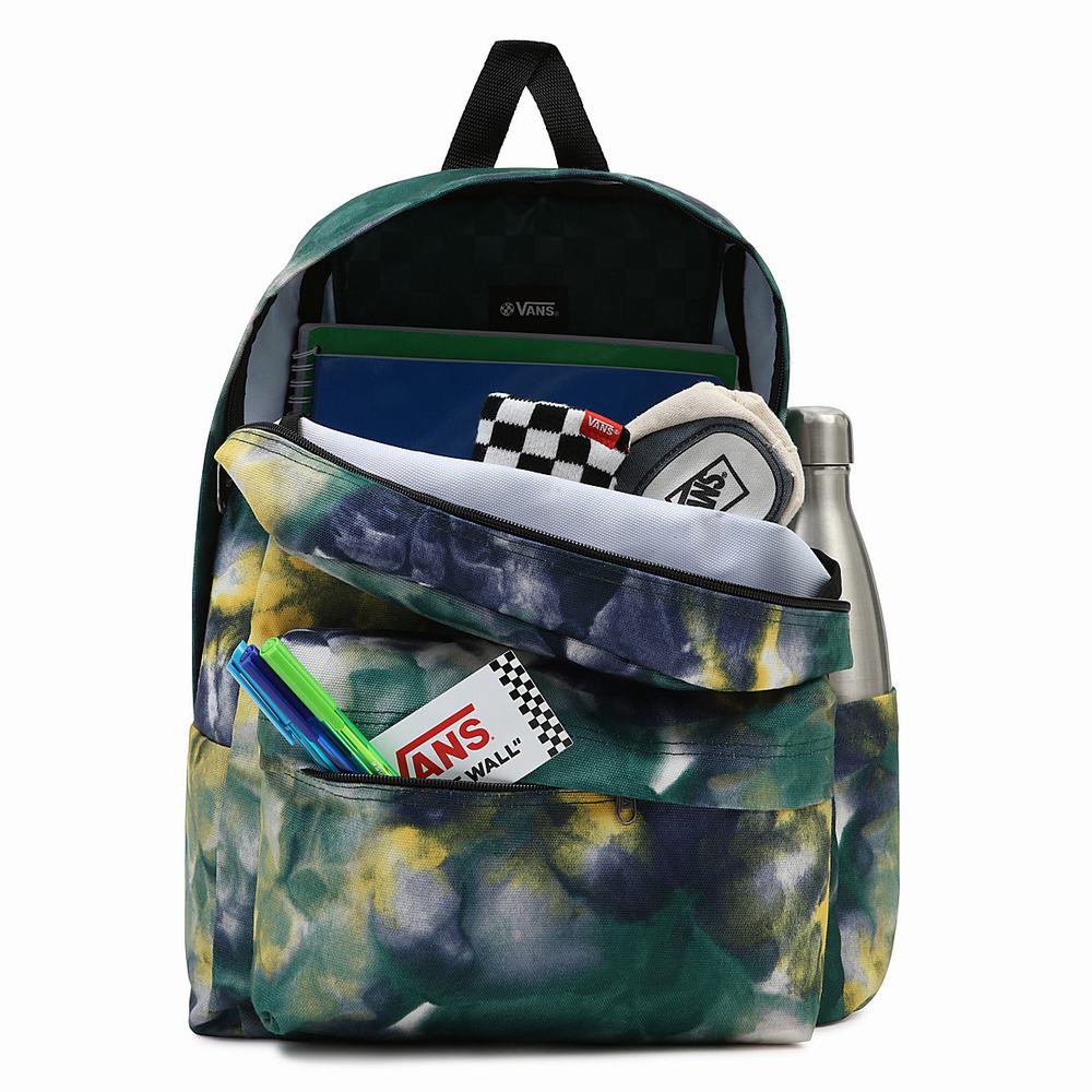 Men's Vans Old Skool IIII Backpacks Green | USA24789