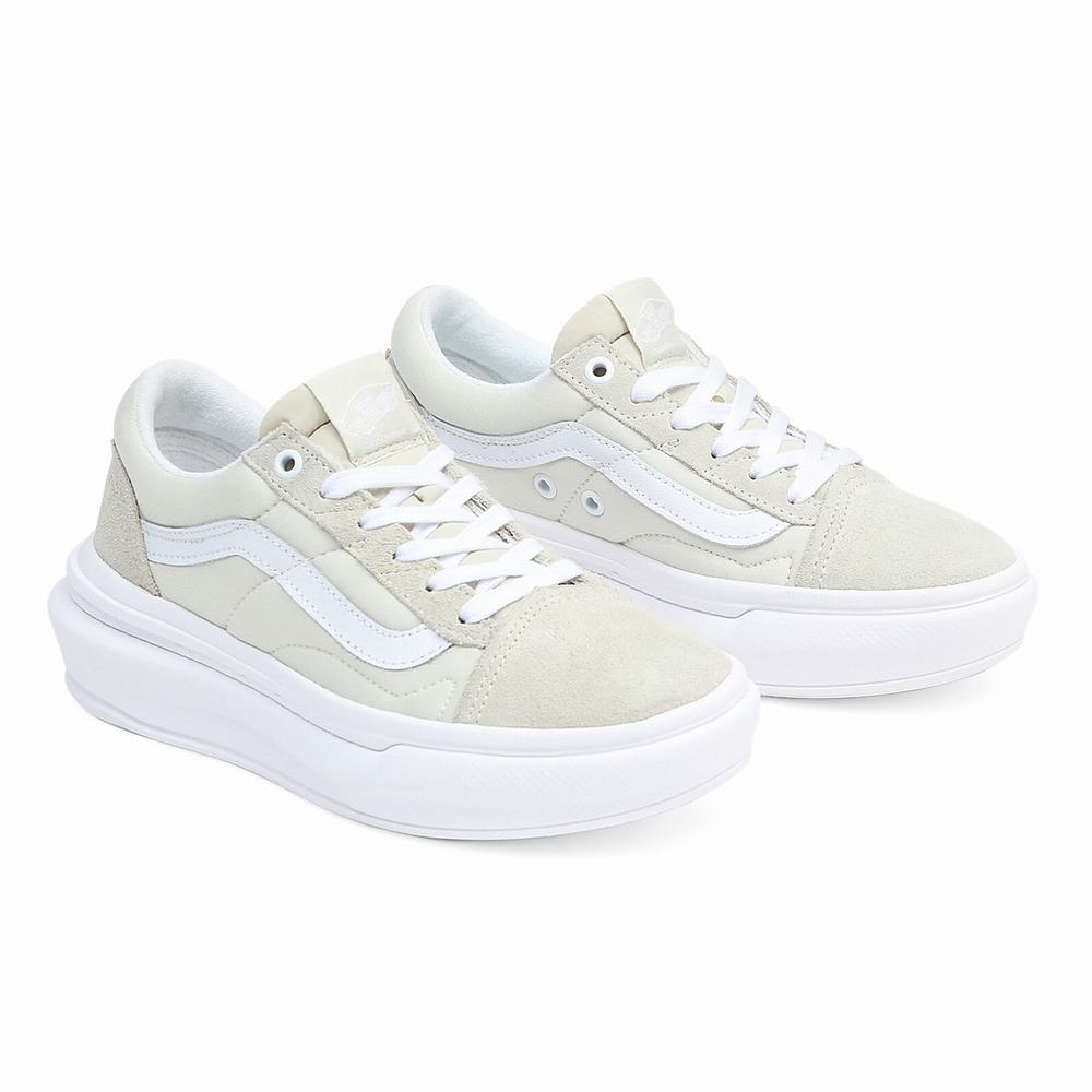 Men\'s Vans Old Skool Overt CC Low Top Shoes Beige | USA57213