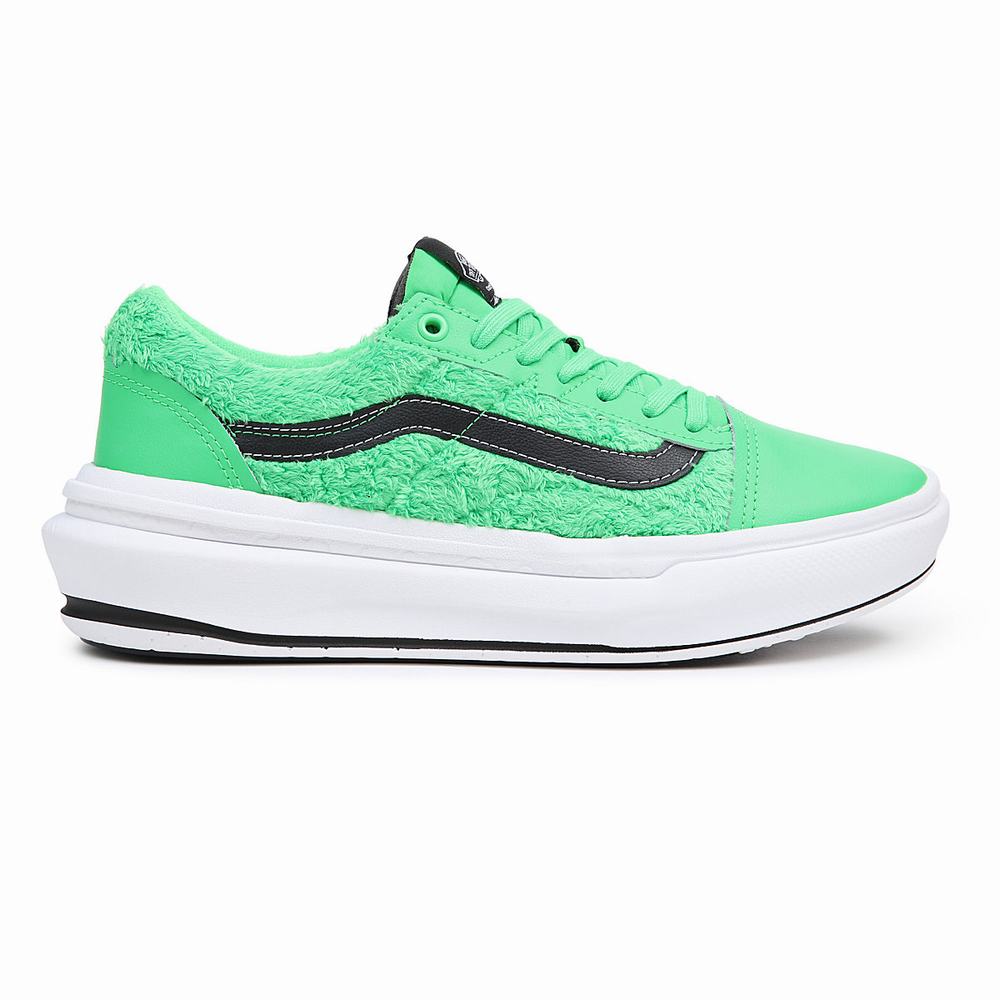 Men's Vans Old Skool Overt CC Low Top Shoes Green | USA74289