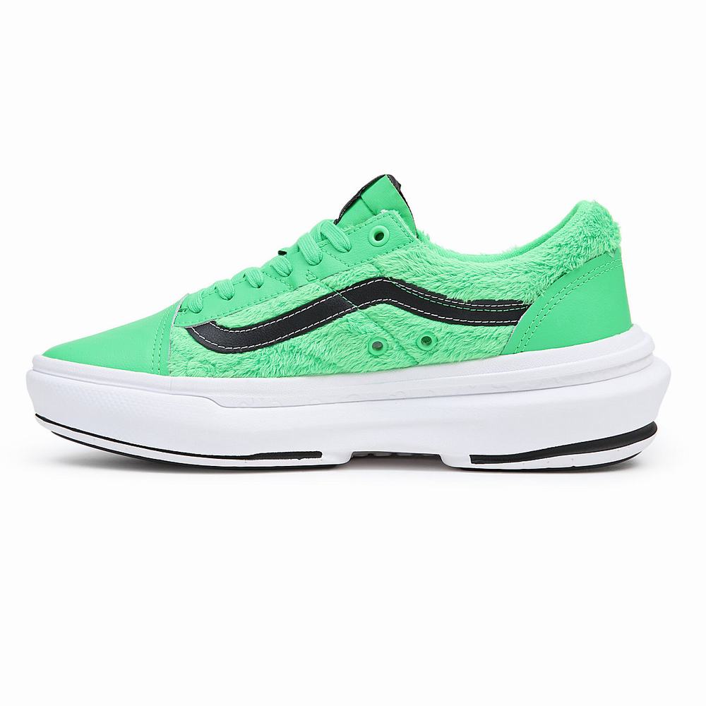 Men's Vans Old Skool Overt CC Low Top Shoes Green | USA74289