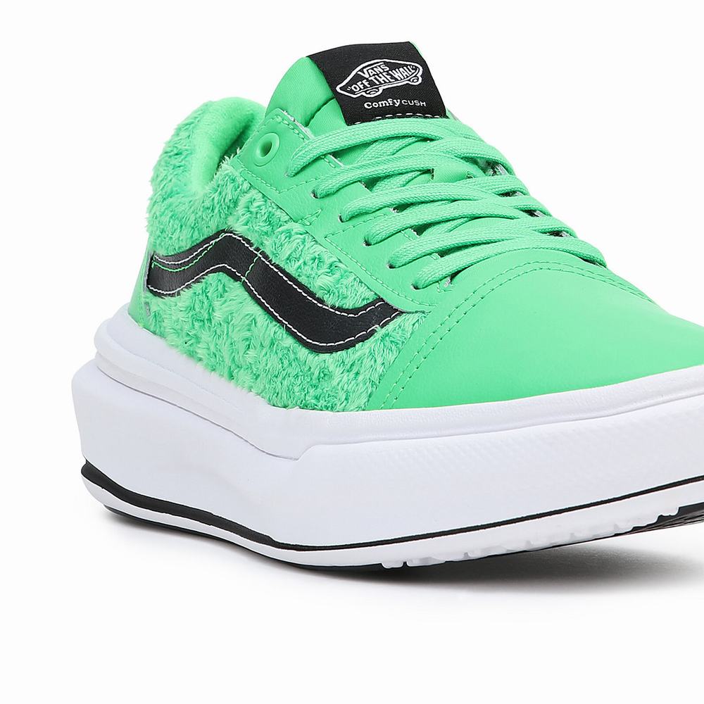 Men's Vans Old Skool Overt CC Low Top Shoes Green | USA74289