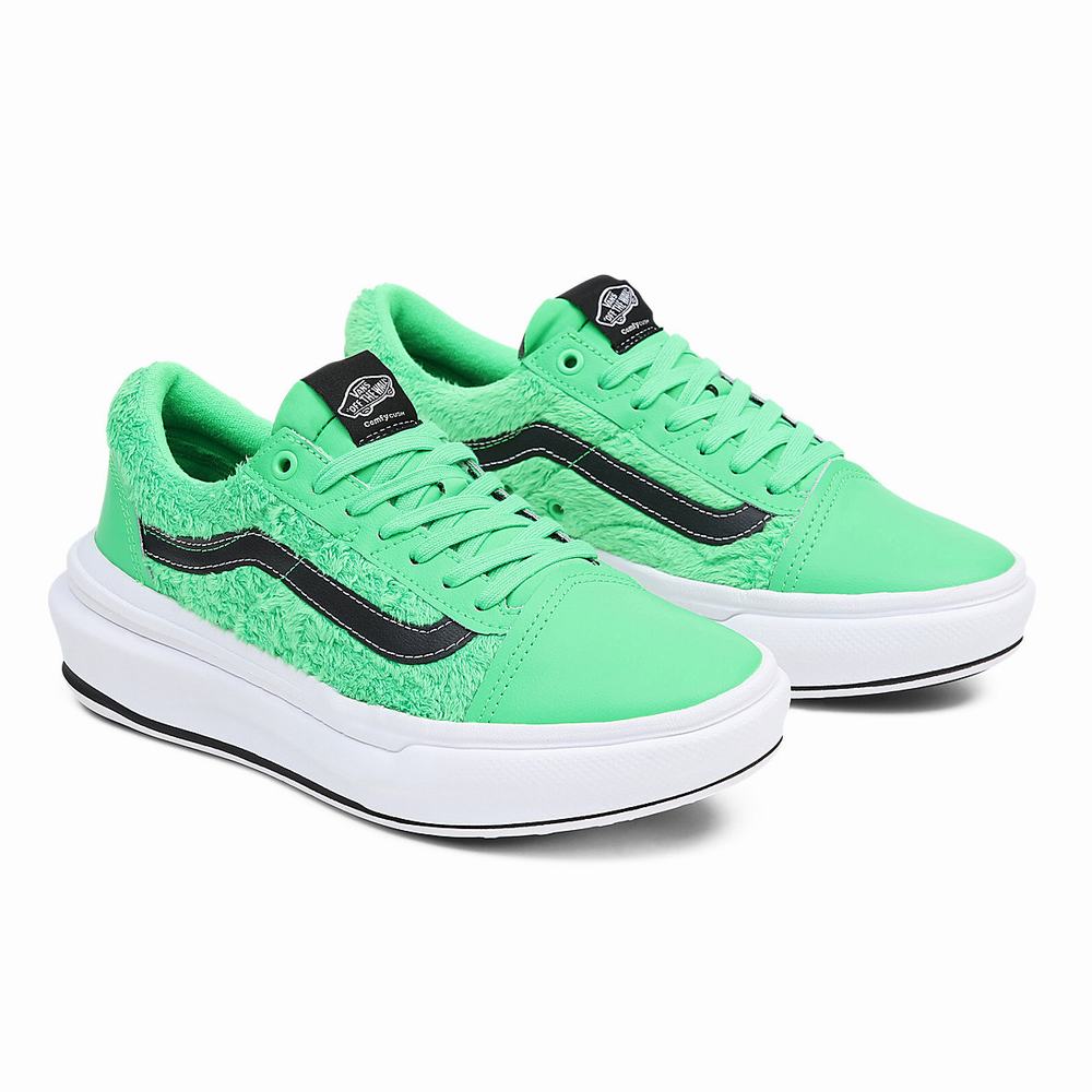 Men\'s Vans Old Skool Overt CC Low Top Shoes Green | USA74289