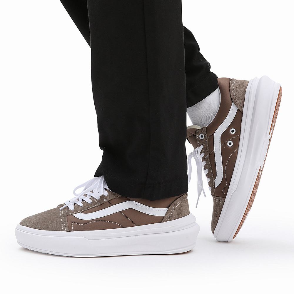 Men's Vans Old Skool Overt CC Sneakers Brown | USA67951