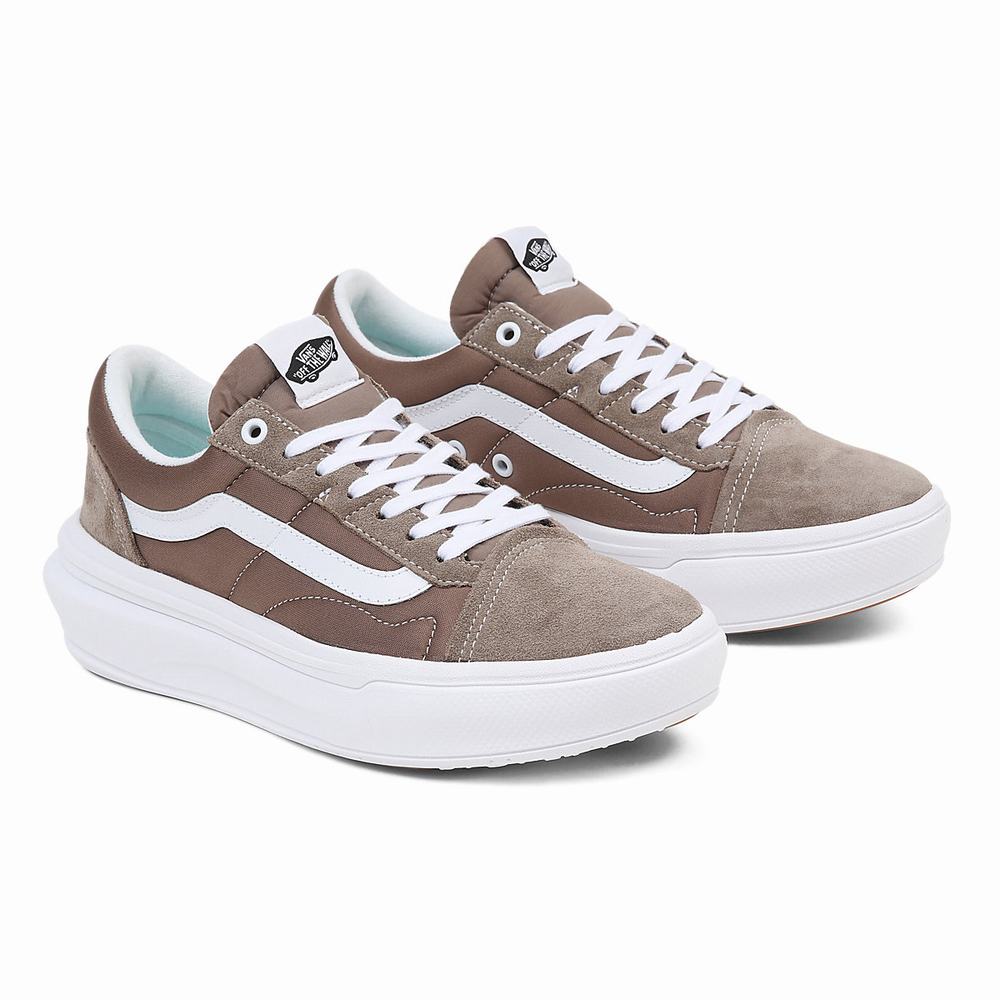 Men\'s Vans Old Skool Overt CC Sneakers Brown | USA67951