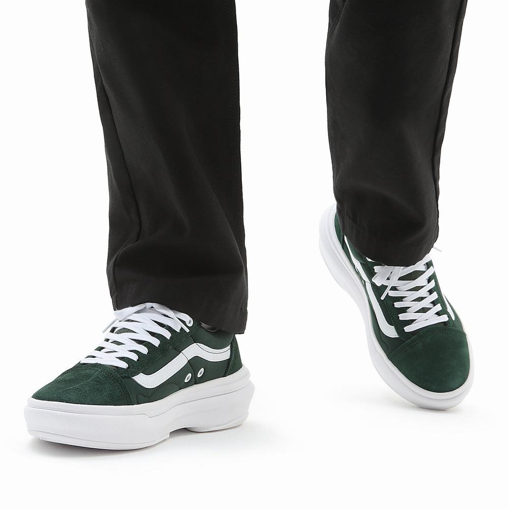 Men's Vans Old Skool Overt CC Sneakers Green | USA91835