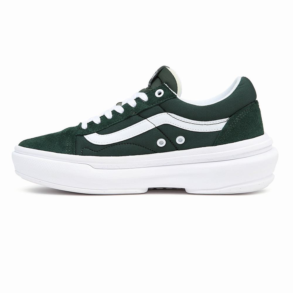 Men's Vans Old Skool Overt CC Sneakers Green | USA91835