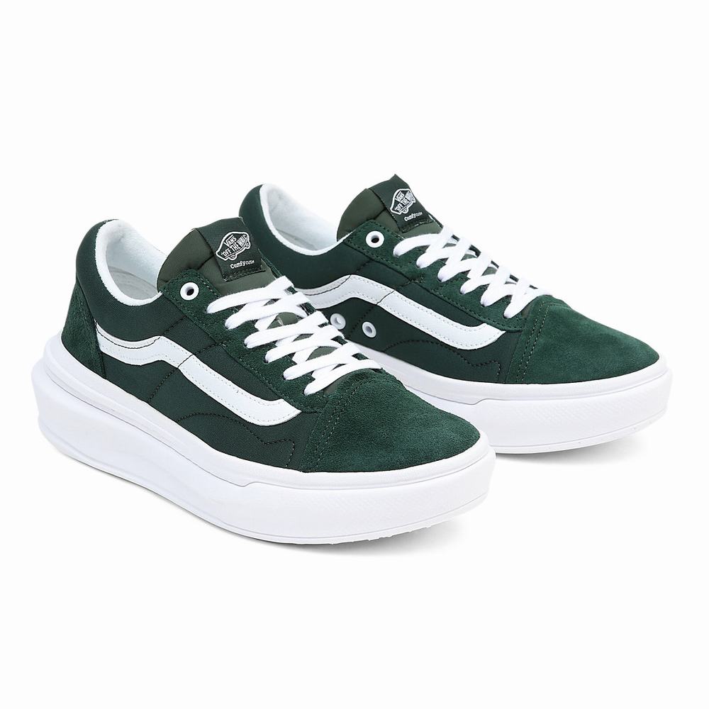 Men\'s Vans Old Skool Overt CC Sneakers Green | USA91835