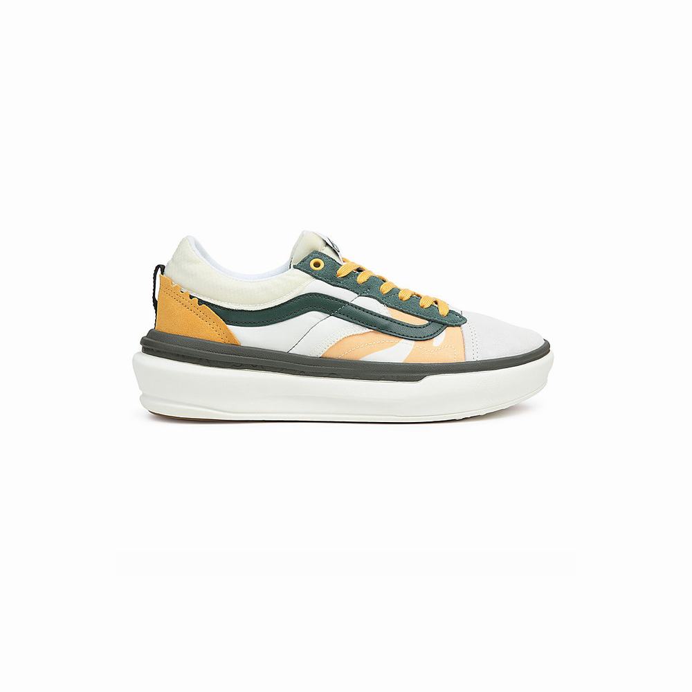 Men's Vans Old Skool Overt Plus CC Sneakers Green / White | USA53869