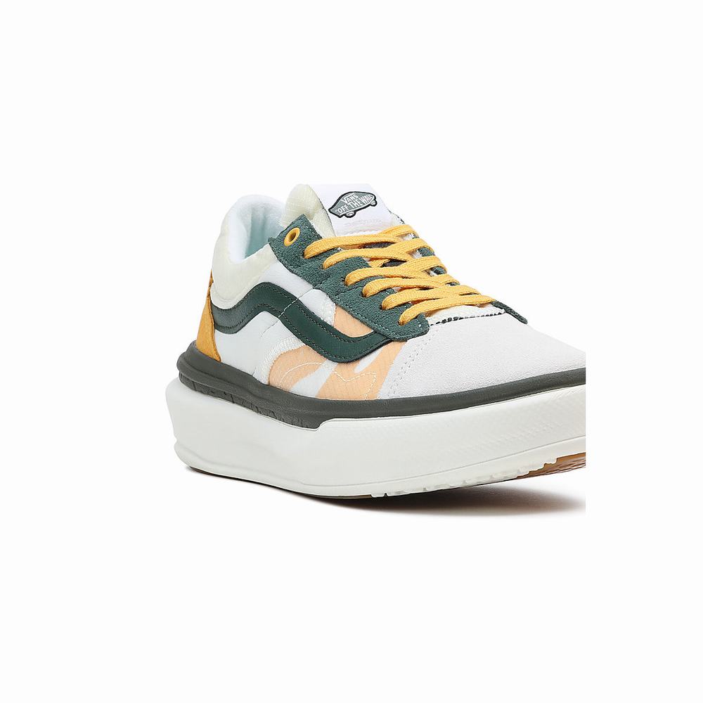 Men's Vans Old Skool Overt Plus CC Sneakers Green / White | USA53869