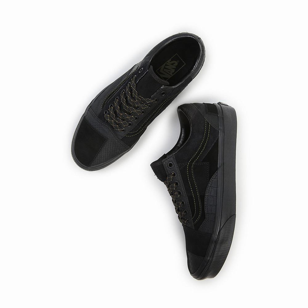 Men's Vans Old Skool Patchwork Sneakers Black | USA47681