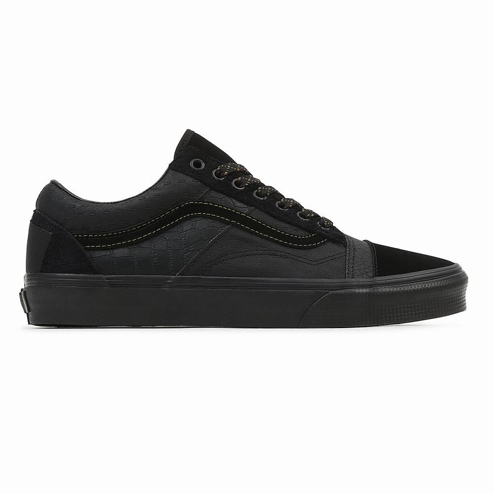 Men's Vans Old Skool Patchwork Sneakers Black | USA47681