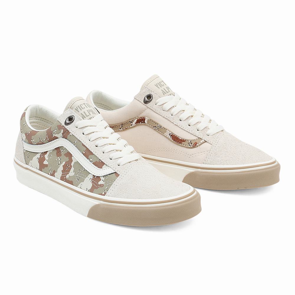 Men\'s Vans Old Skool Sneakers Beige | USA04735