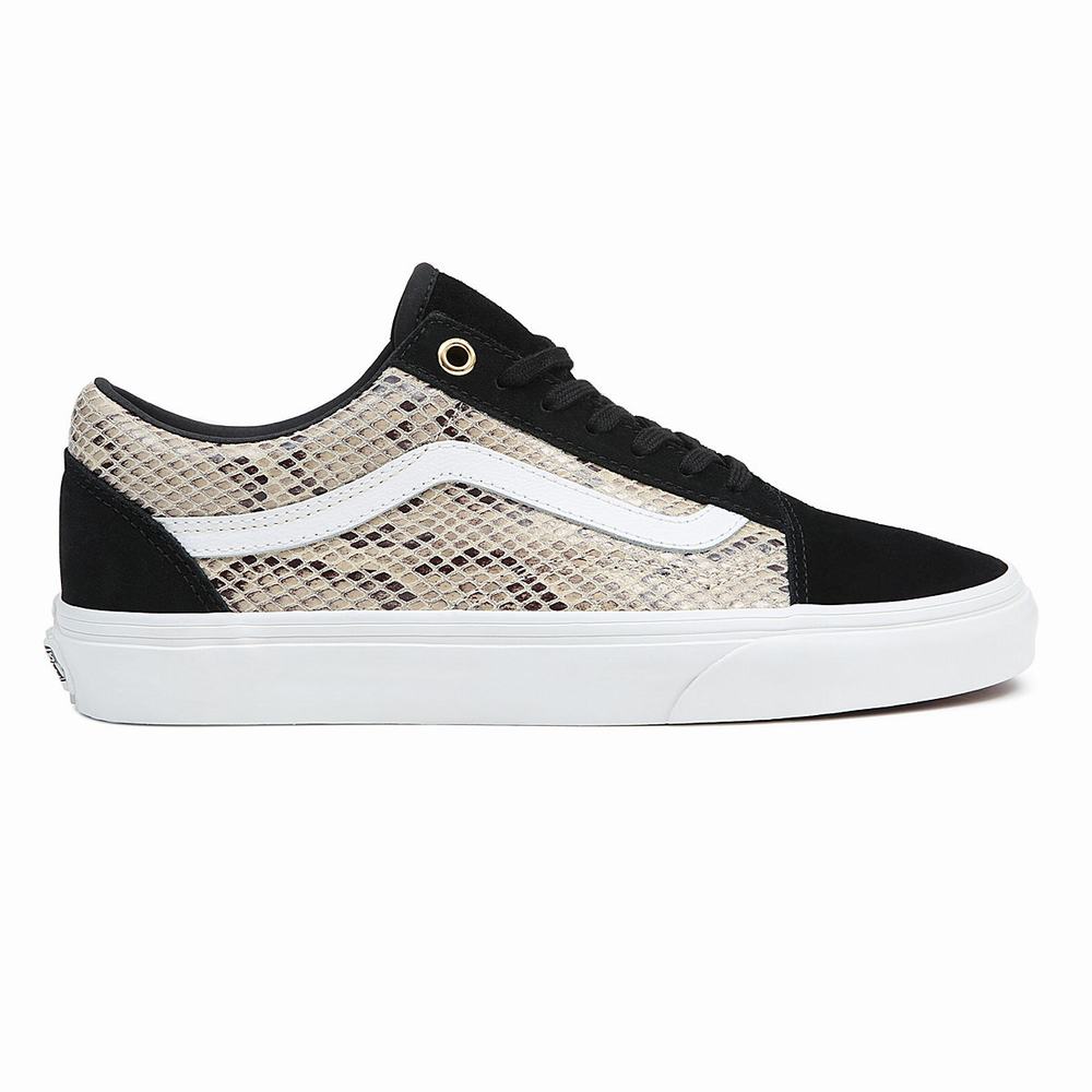 Men's Vans Old Skool Sneakers Black / Beige | USA25930