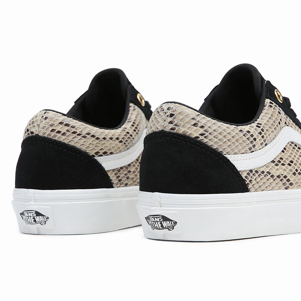 Men's Vans Old Skool Sneakers Black / Beige | USA25930