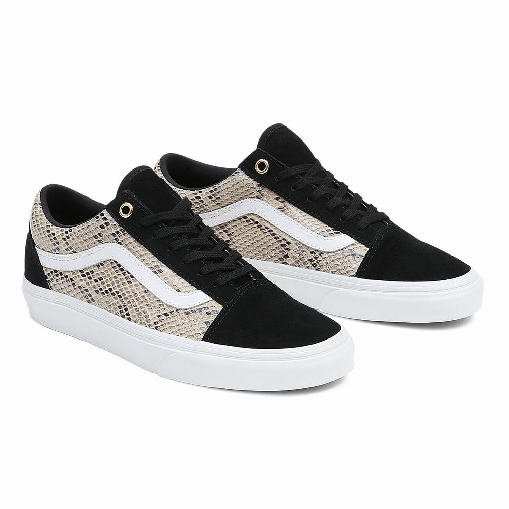 Men\'s Vans Old Skool Sneakers Black / Beige | USA25930