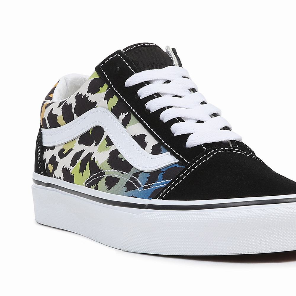 Men's Vans Old Skool Sneakers Black / Multicolor | USA93452