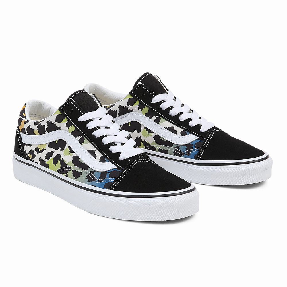 Men\'s Vans Old Skool Sneakers Black / Multicolor | USA93452