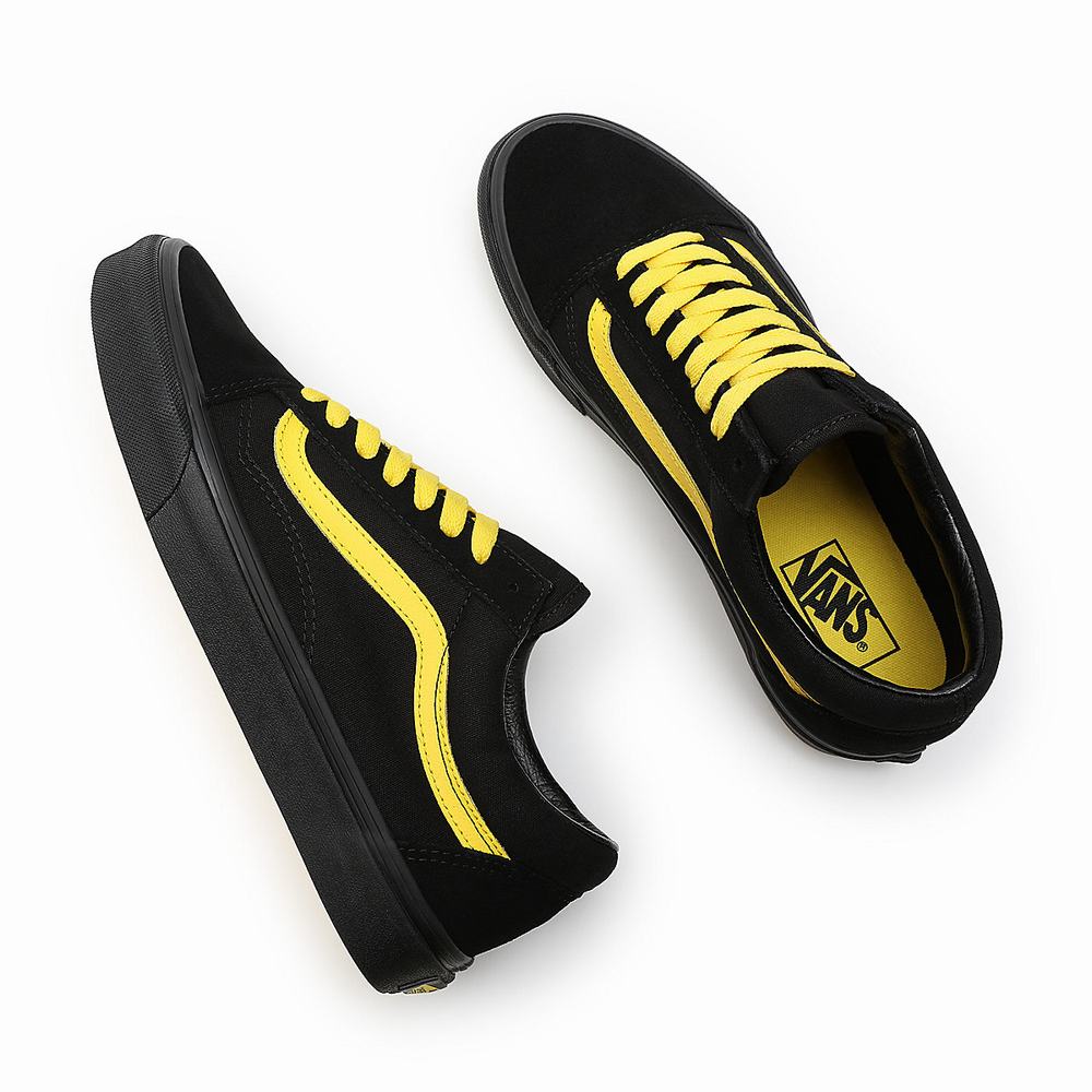 Men's Vans Old Skool Sneakers Black / Yellow | USA63594